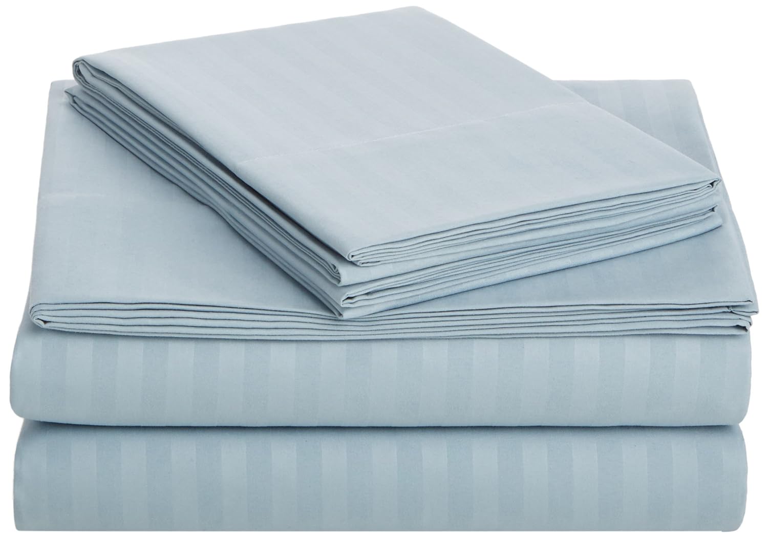 amazonbasics deluxe microfiber sheet set, spa blue, full